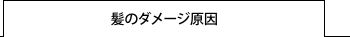 髪のダメージ原因