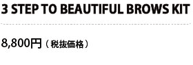 3STEP TO BEAUTIFUL BROWS KIT　税抜8800円