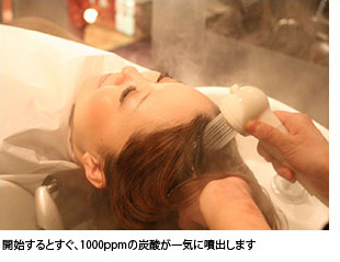 開始するとすぐ、1000ppmの炭酸が一気に噴出します
