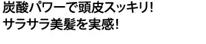 炭酸パワーで頭皮スッキリ サラサラ美髪を実感