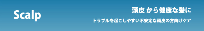 頭皮から健康な髪に　トラブルを起こしやすい不安定な頭皮の方向けケア